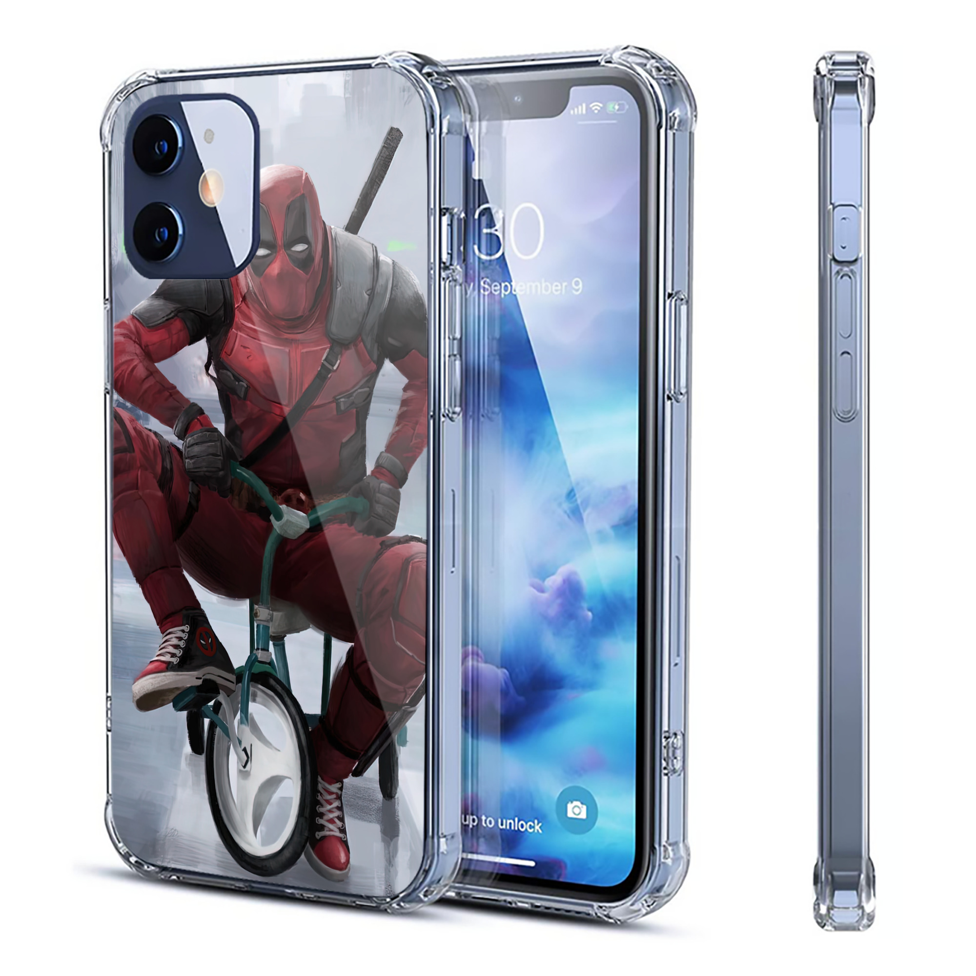 （画像用） Deadpool デッドプール 【iPhone 12シリーズ対応】透明スマホケース（クリアソフトケース）